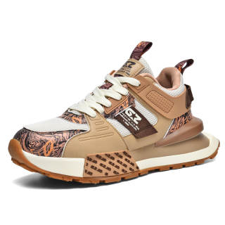 GUZHIDI GZJD Mesh, Suede Abrasion Resistant Slip Resistant Low top Chunky Sneakers Unisex