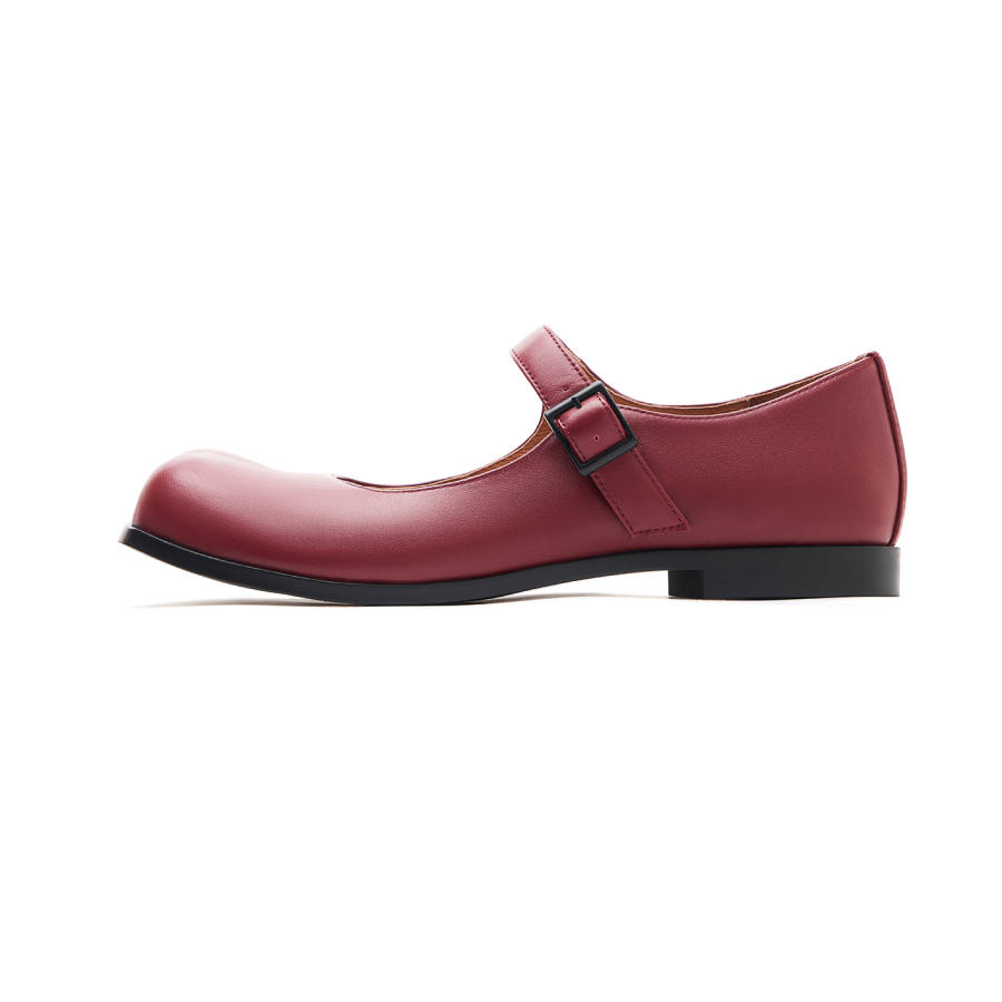 HOVANKI Top Grain Cow Leather Dupa Mary Jane Mary Jane Shoes Women's Maroon