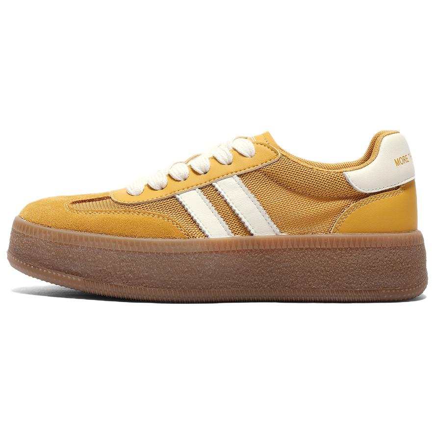Senda Skateboard Shoes Women's Low Top Ecru, Yellow