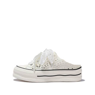 SELAIYA Abrasion Resistant Abrasion Resistant Closed Toe Slippers Women's White