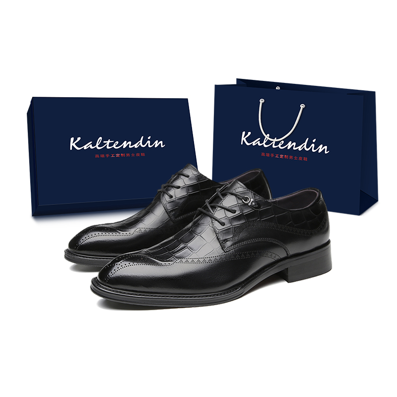 KALTENDIN Top Grain Cow Leather Dress Shoes Men's