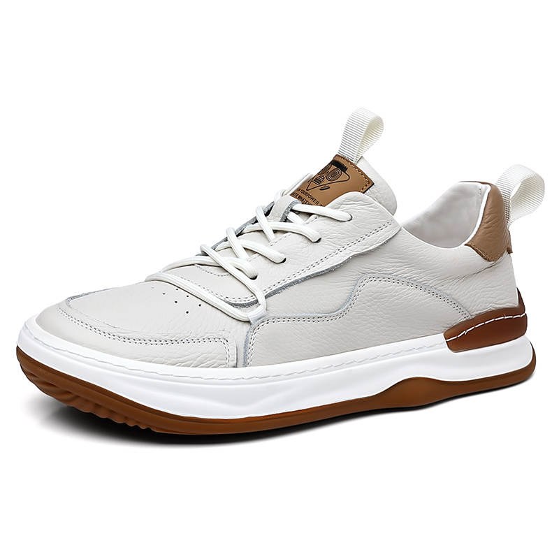 KACHILANG Top Grain Cow Leather Low top Skateboard Shoes Men's