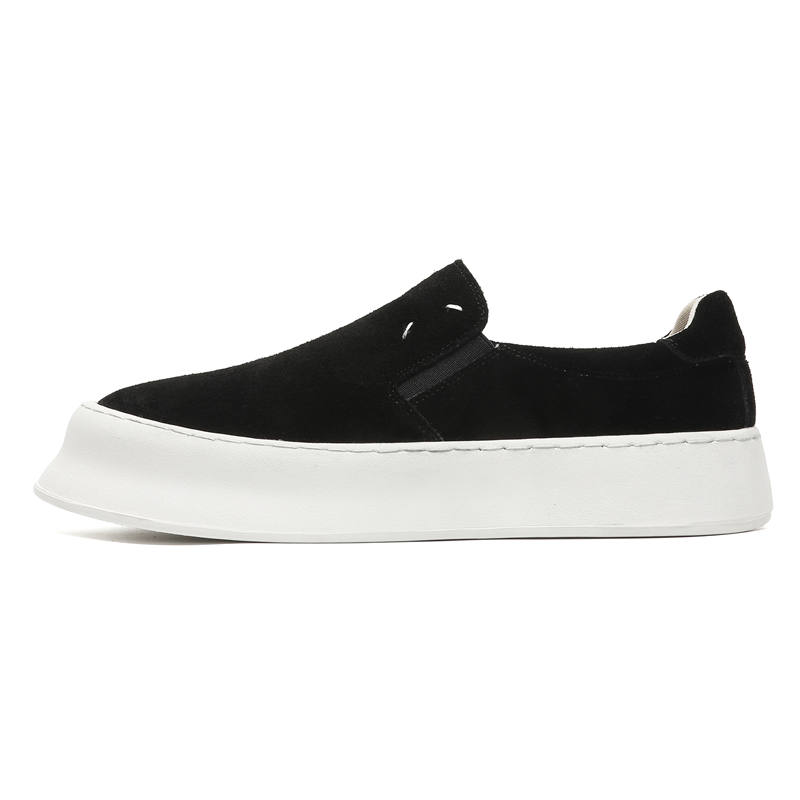LUOMENG Men's Casual Shoes Men's Low Top Black, Beige