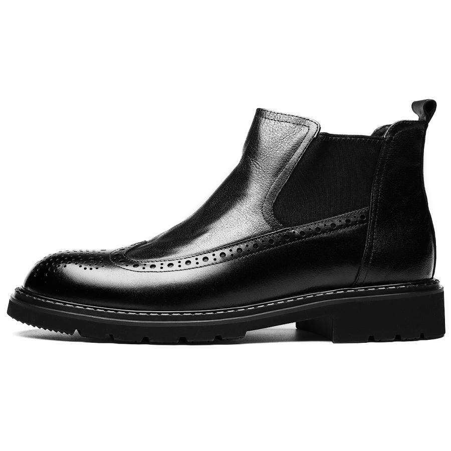 CHINT CHINT Cow Leather Chelsea Boots Men's Black