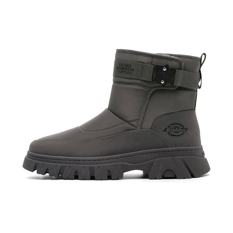 Dickies Dickies Cow Split Leather Thermal Abrasion Resistant Cushioning Height Increasing Slip Resistant Short Snow Boots Men's