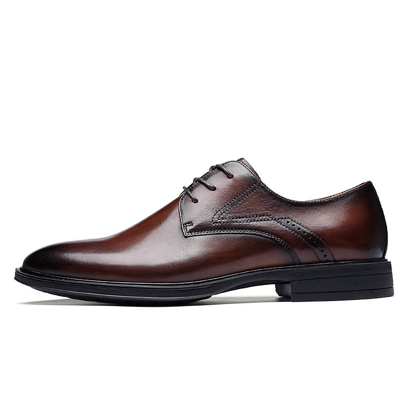 NIANZOUSUO Dress Shoes Men's Low Top Black/Brown