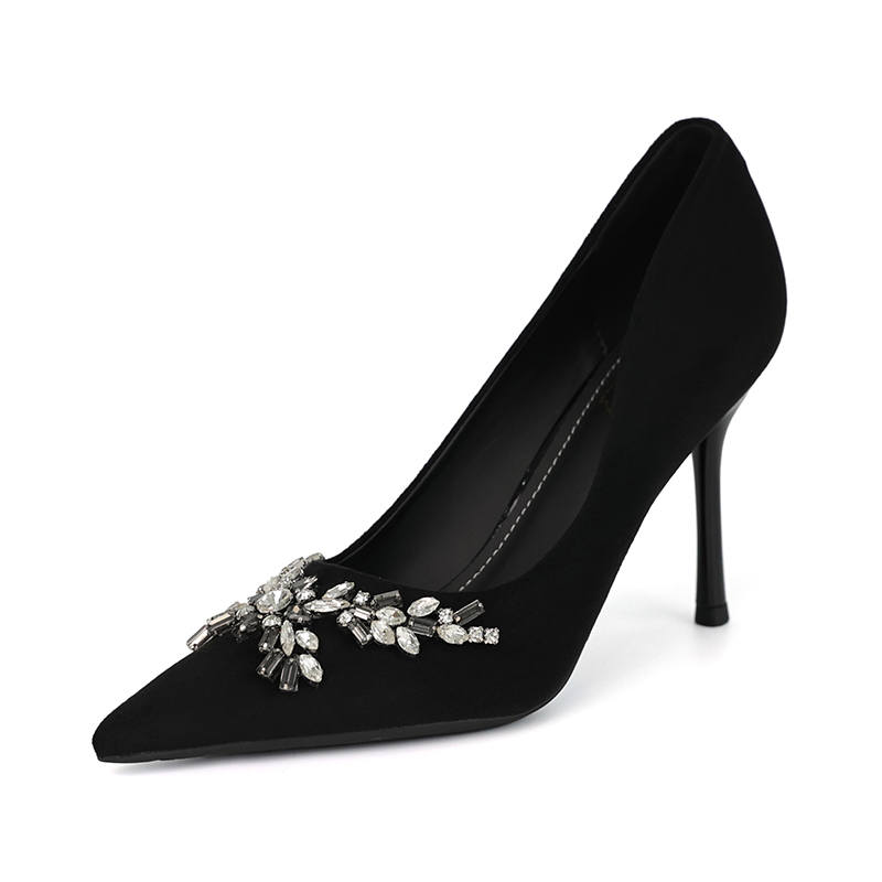 YAFEI XUANYU Suede High Heels Women's Black