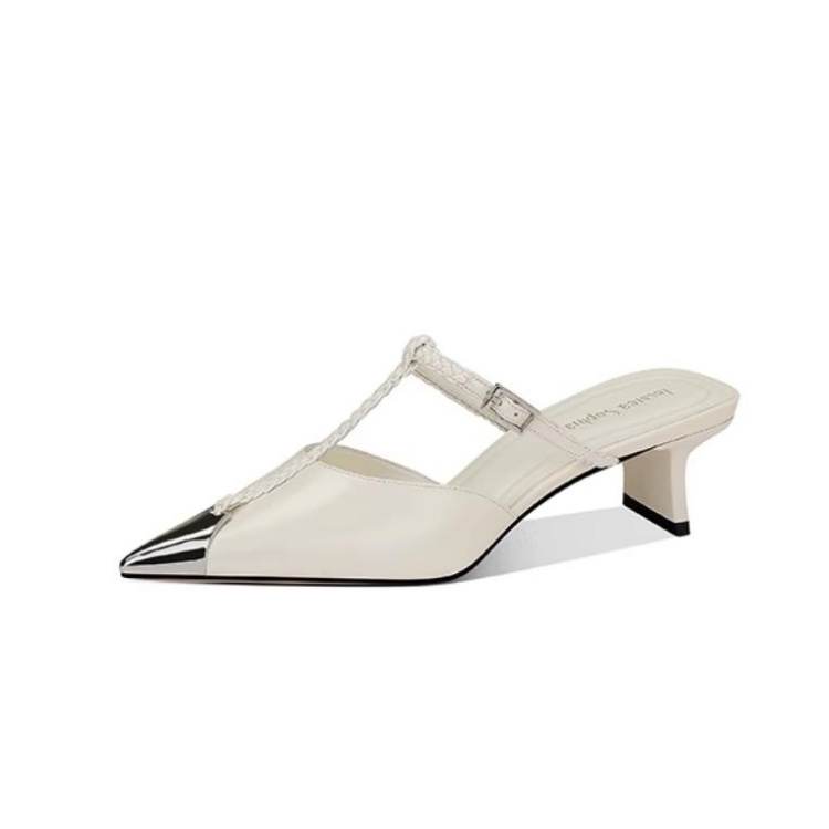 JESSICA SOPHIA Rubber Sole Metal Abrasion Resistant Slip Resistant Closed Toe Slippers Women's