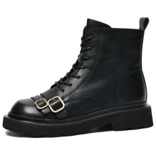 CAMEIDO Short Combat Boots 4.5cm Women's Black