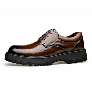 CITONGXIANSHENG Cow Split Leather Casual Shoes Men's Brown