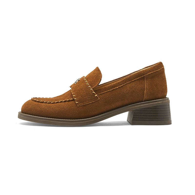 TOOMANYSHOES Velvet Cocoa Loafers Women's