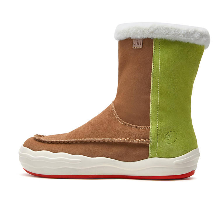 U.IN Painted Travel Shoes Andalusia 9 Artistic Collection Thermal Coverage Short Snow Boots Women's