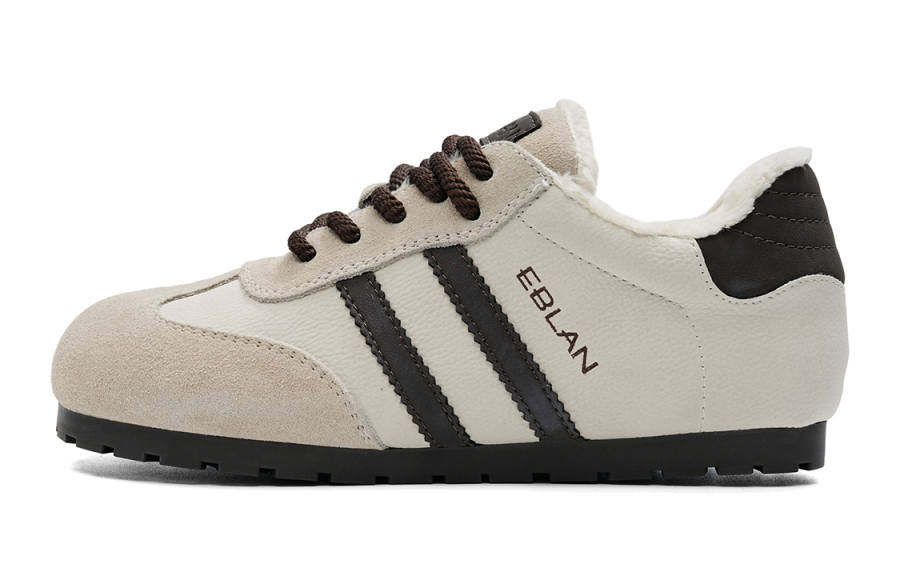 EBLAN I Companion Synthetic Leather Fleece Lined Thermal Versatile Everyday Casual Shoes Women's Beige