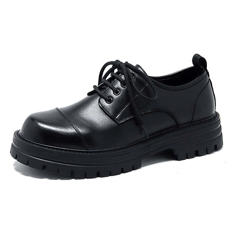 KAQIAODI Cow Split Leather Casual Shoes Men's Black