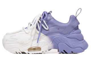 VITTORIO VENTURA Chunky Sneakers Women's Low Top White Purple