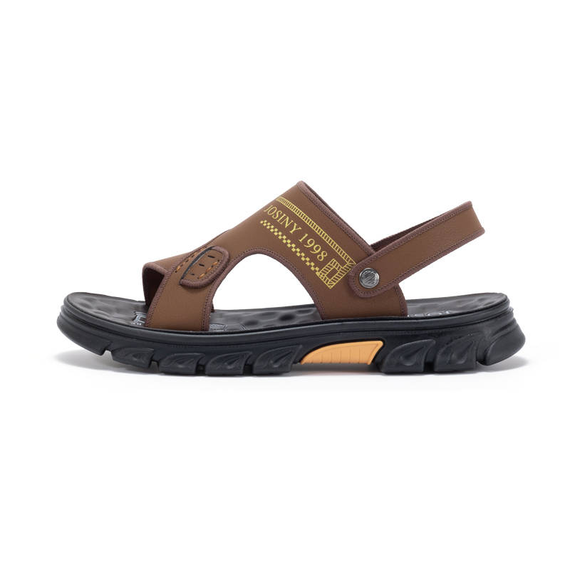 JOSINY Synthetic Leather Beach Casual Sandal Men's Brown