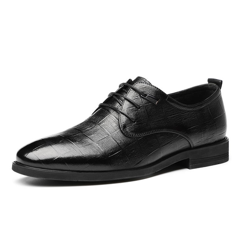 QIAONAI Dress Shoes Men's Low Top Black/Brown