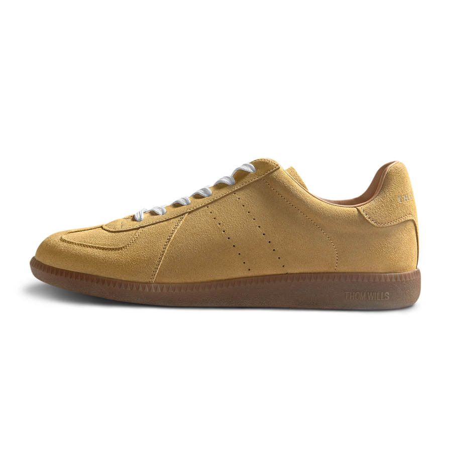 THOM WILLS Trendy Vintage Suede German Army Trainers Low top Skateboard Shoes Men's