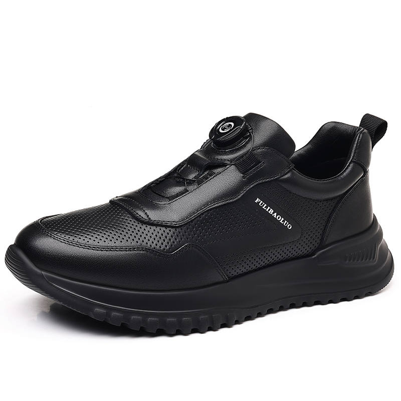 FULIBAOLUO Top Grain Cow Leather Casual Shoes Men's