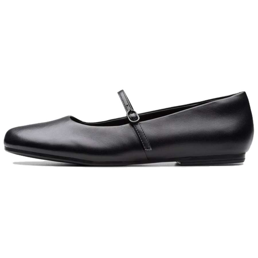 Clarks Livia Sky Flat Mary Jane Shoes Women's Black