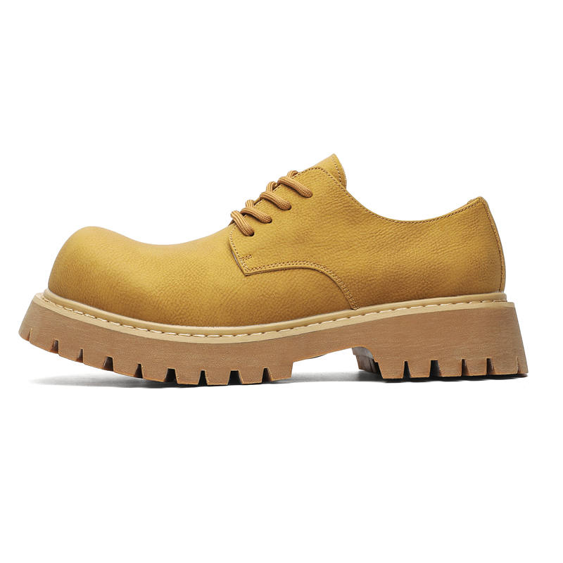 CHILANG Men's Casual Shoes Men's Low Top Yellow/Black