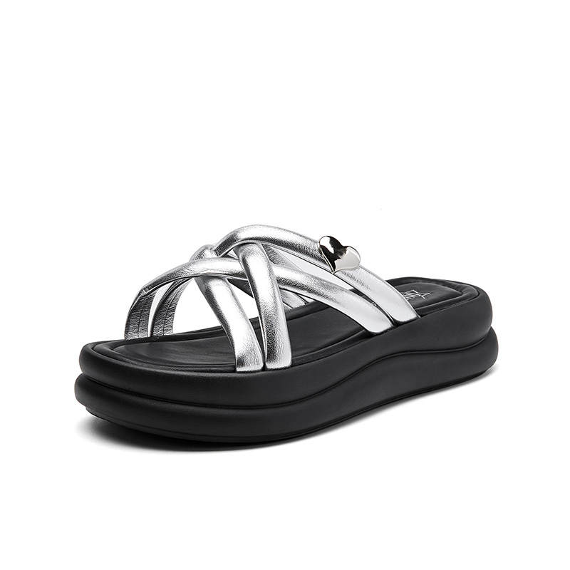 DUSTO DUSTO Slide Slippers Women's Silver