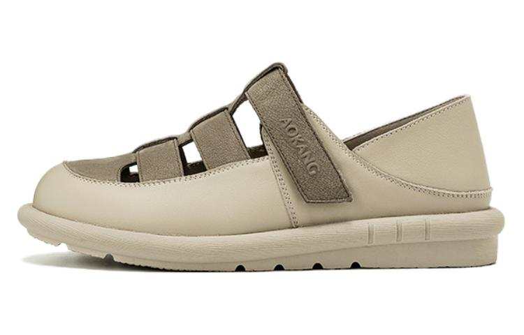 AOKANG Cow Leather Casual Shoes Women's Gray