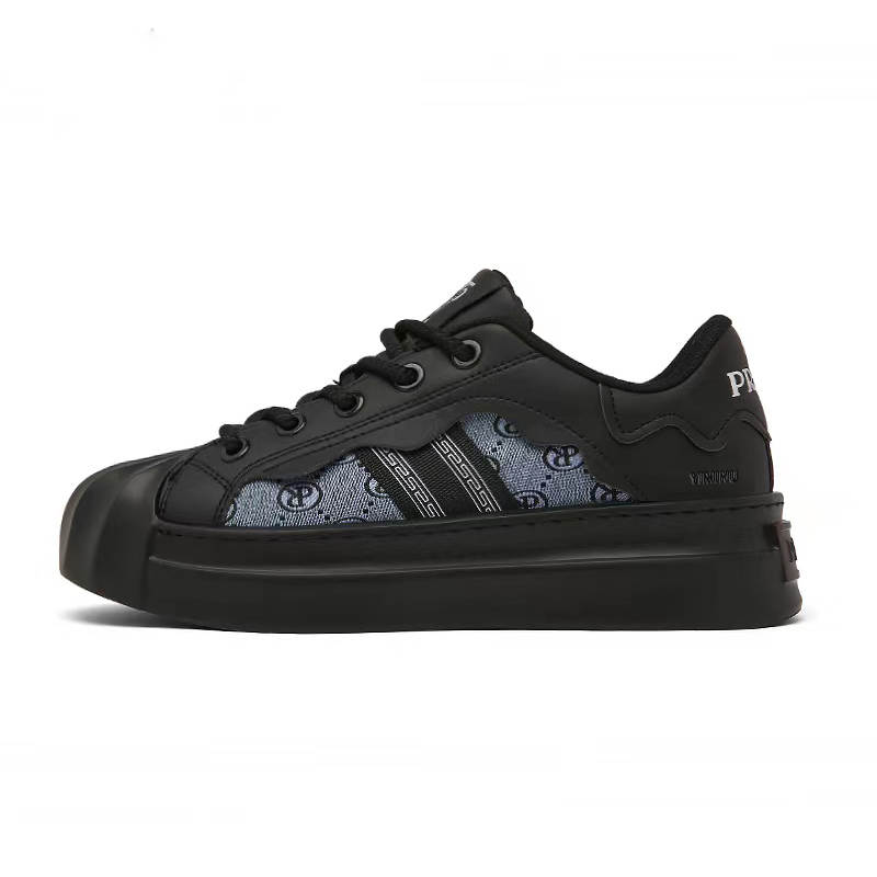 YIMINU Cow Leather Low top Skateboard Shoes Unisex