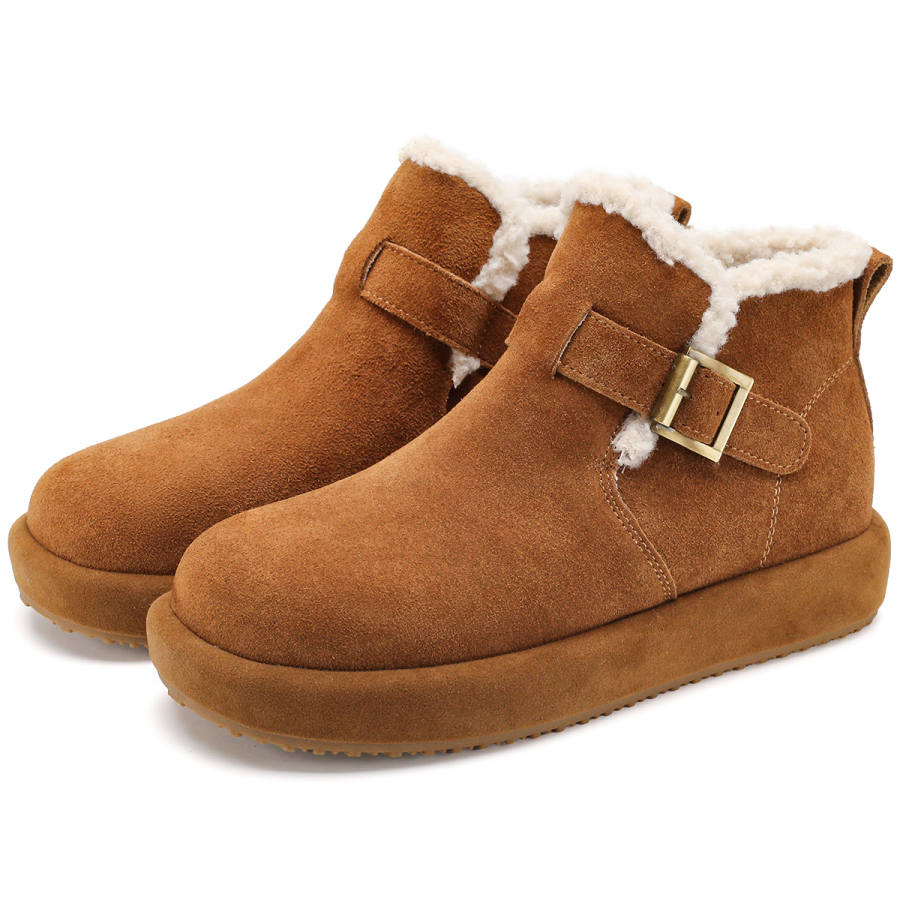 D:FUSE SCANDINAVIA D FUSE SCANDINAVIA Cow Split Leather Thermal Abrasion Resistant Height Increasing