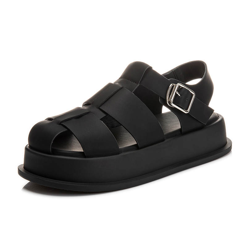 VAEL VAEL Cow Split Leather Roman Sandals Women's