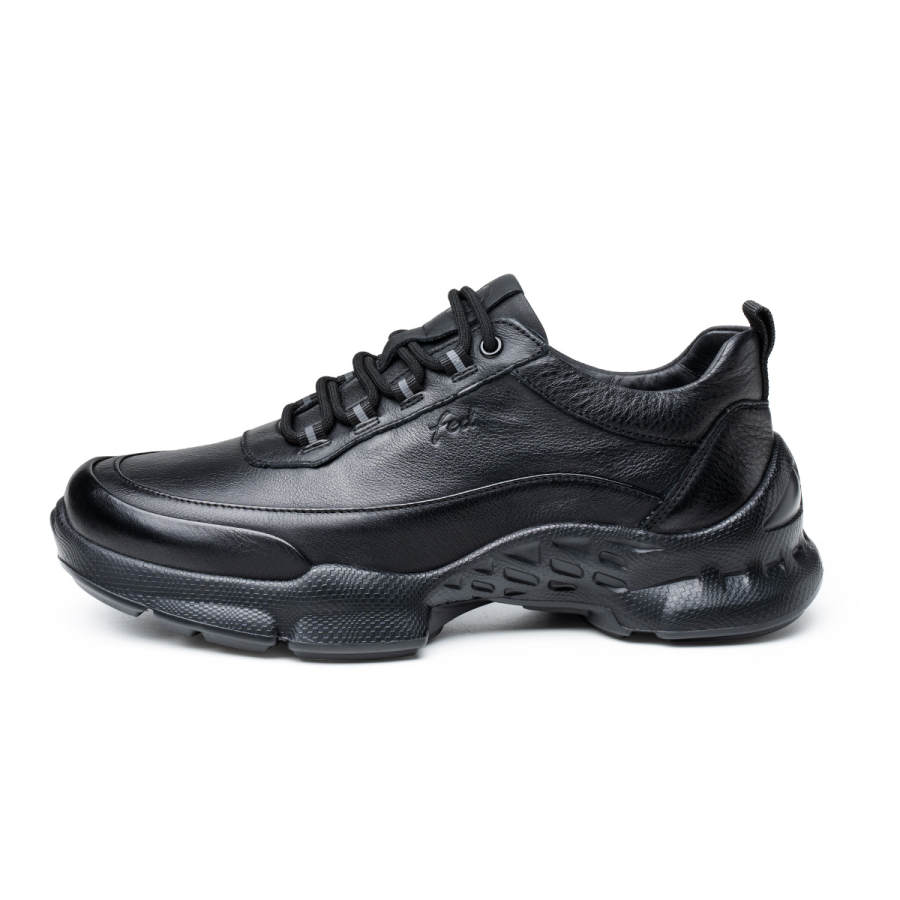 FED Cow Leather Lightweight Low top Casual Shoes Men's Black
