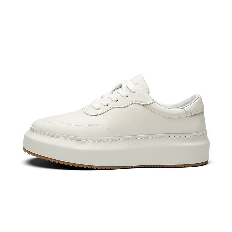 PARDASAUL Cow Leather Low top Skateboard Shoes Men's White