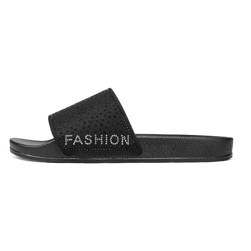YIMINU Slide Slippers Men's Black