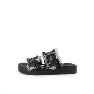 INJOYLIFE Slip Resistant Abrasion Resistant Slide Slippers Women's Black