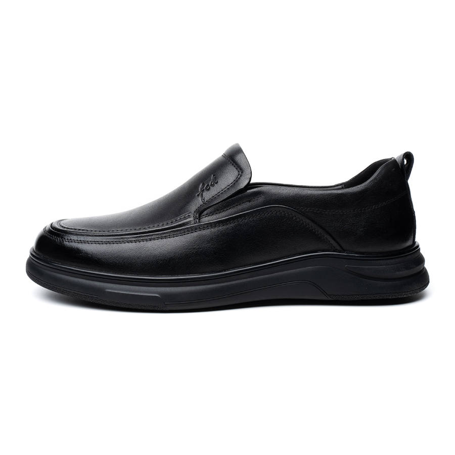 FED Top Grain Cow Leather Soft Sole Comfortable Dad Shoes For Summer Outings Slip on Men's