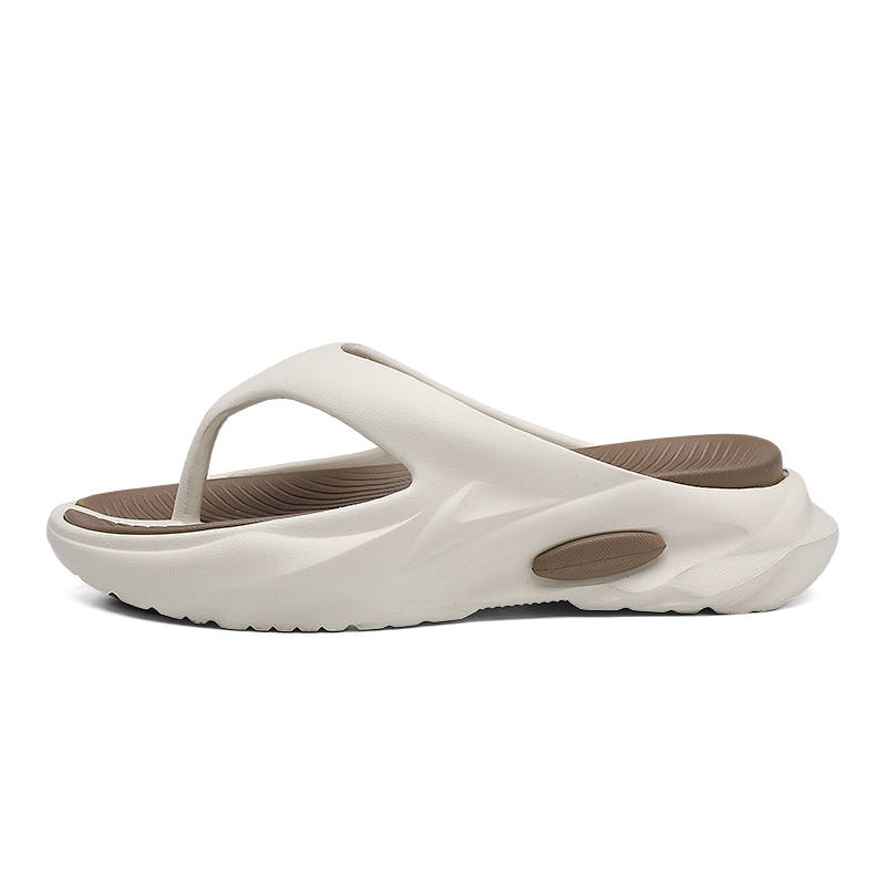 YINGLUNQISHI Quick Dry Quick Dry Flip Flops Men's Beige Brown