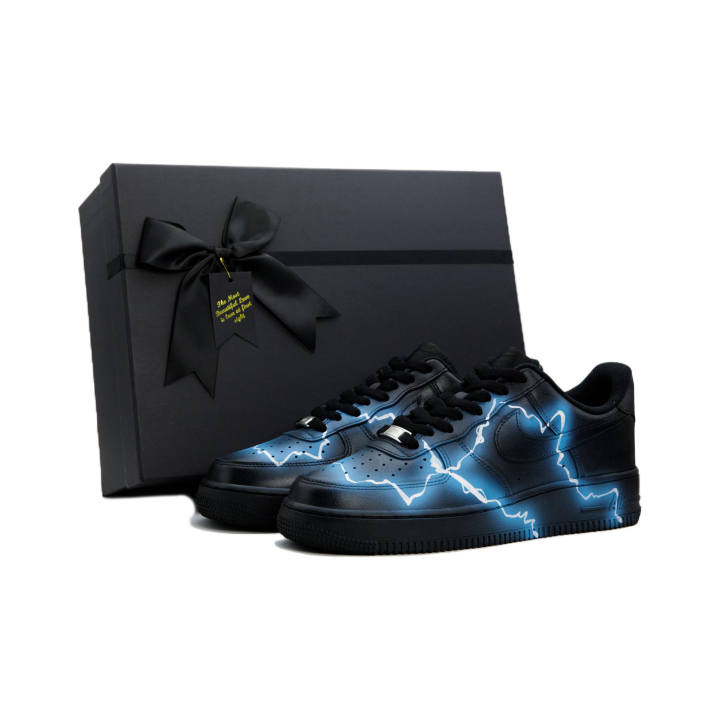 Nike Nike Air Force 107 Gamma Ray, Versatile, Trendy, Minimalist Style Low top Skateboard Shoes Unisex Blue Black