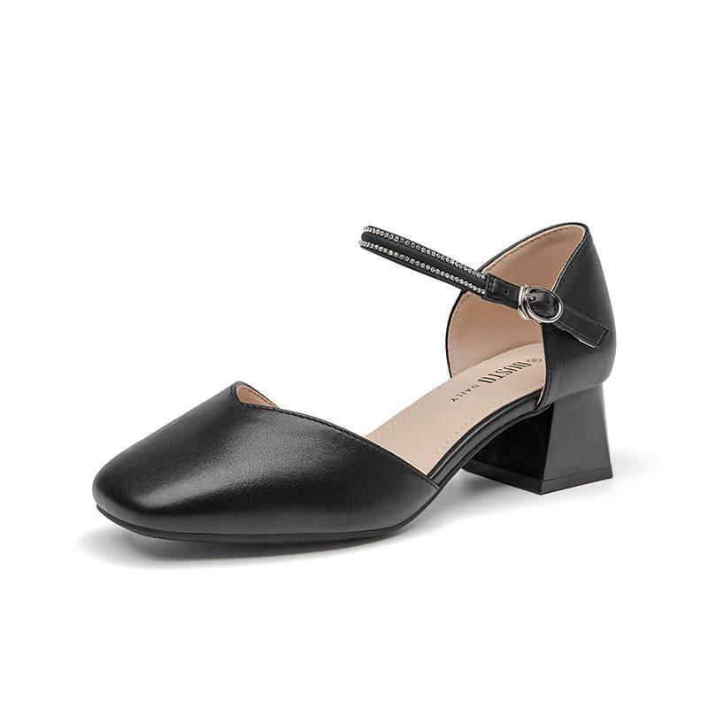 DUSTO Pu Block Heel High Heels Women's