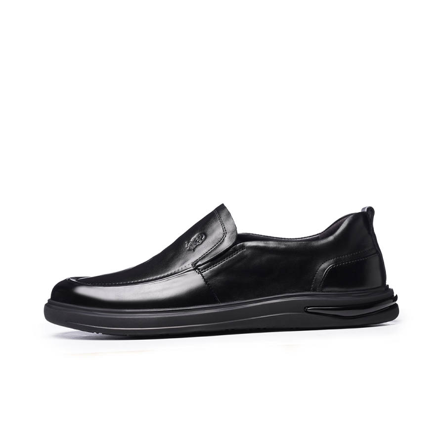 LAORENTOU Casual Leather Shoes Men's Low Top Black