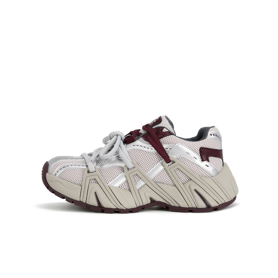 QING MISS Slip Resistant, Abrasion Resistant, Lightweight Low top Chunky Sneakers Women's