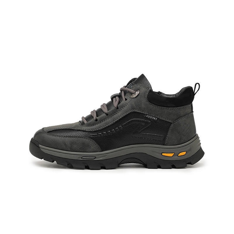 JOSINY JOSINY Mesh, Leather Short Outdoor Boots Men's Black