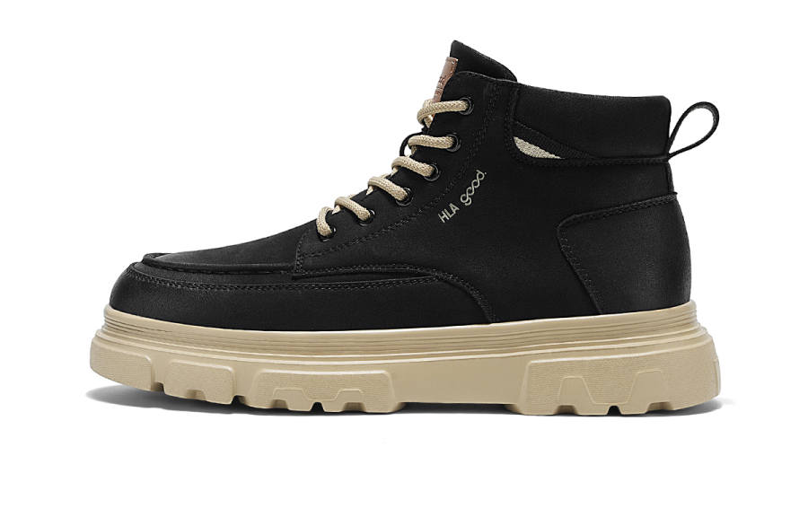 HLA HLA Combat Boots Men's Black, Earth Yellow