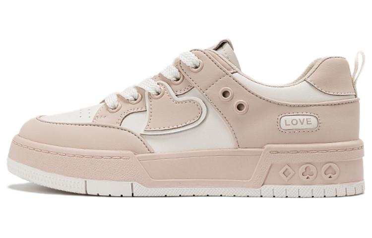 AOKANG Leather Low top Skateboard Shoes Women's Pink