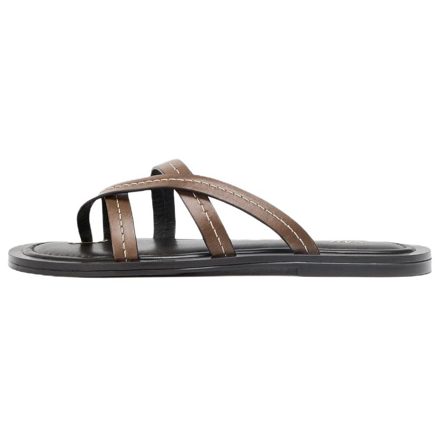 ZARA Abrasion Resistant Abrasion Resistant Flip Flops Women's Brown