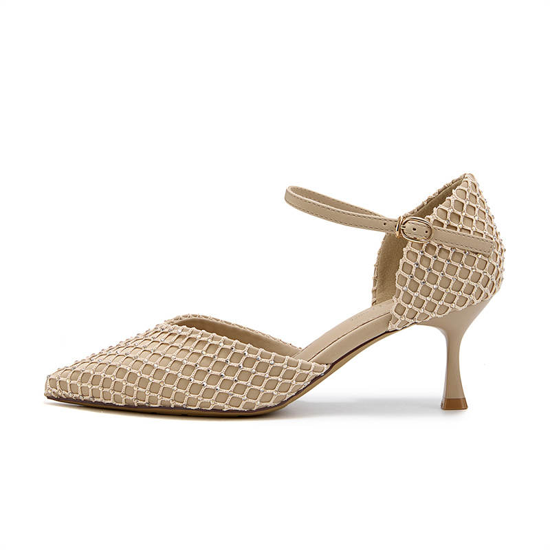 KEKAFU Fabric Slim Heel High Heels Women's