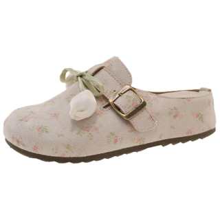 TIMSVOL Abrasion Resistant Abrasion Resistant Closed Toe Slippers Women's Small Floral