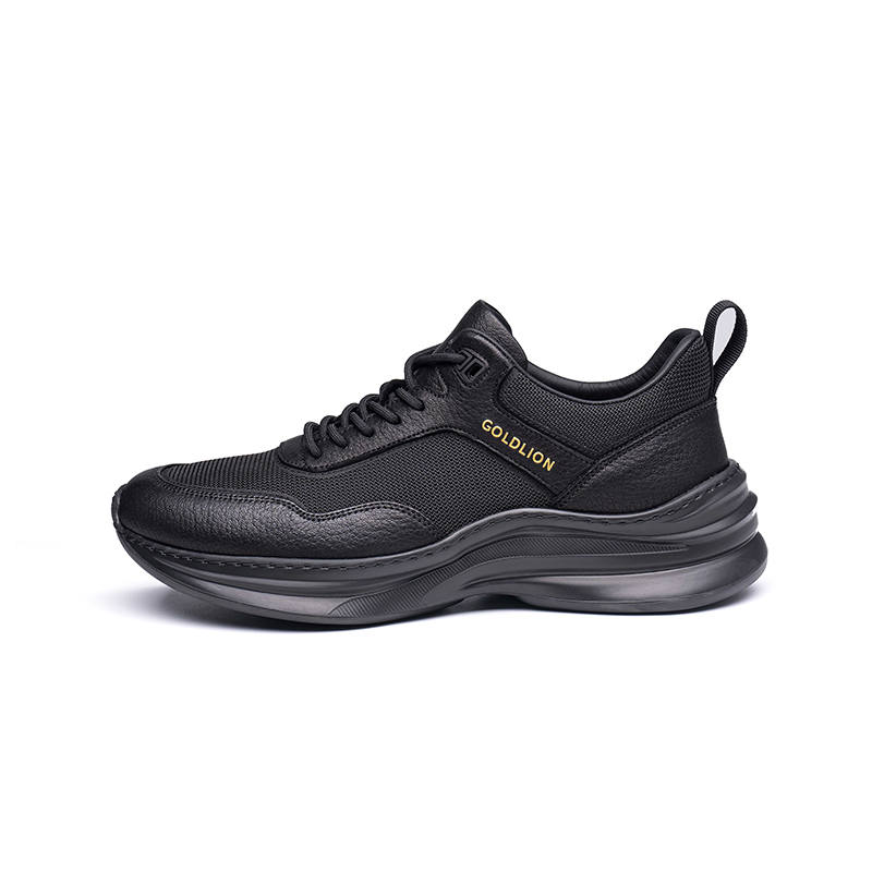 GOLDLION Men's Casual Shoes Men's Low Top Black/Gray