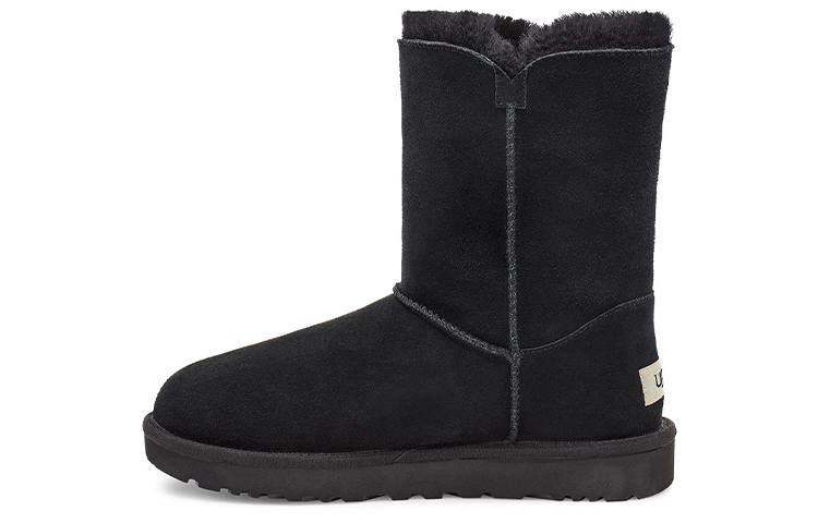 UGG UGG Bailey Button UGG Charm Metallic Alphabet Version Fleece Lined Black Women's