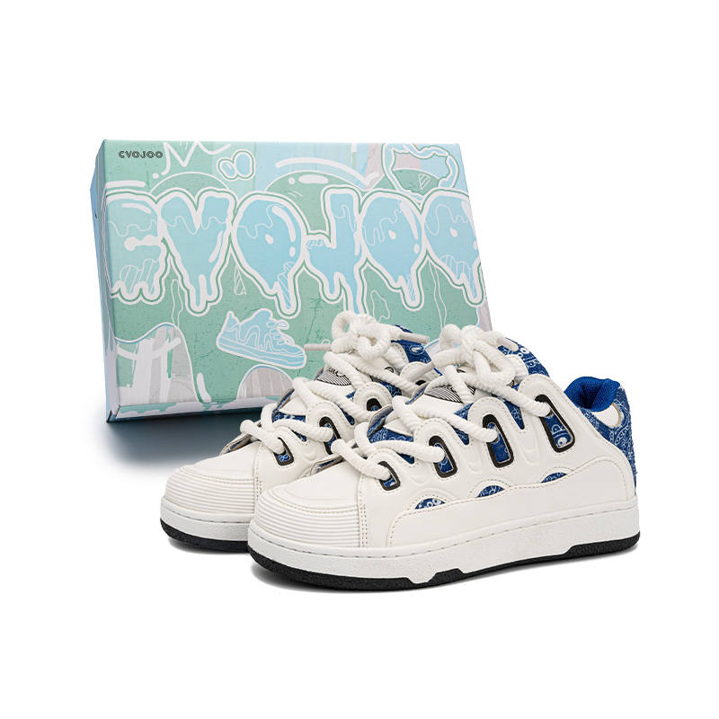 CVOJOO Puffy Shoes Slip Resistant Slip Resistant Low top Skateboard Shoes Unisex