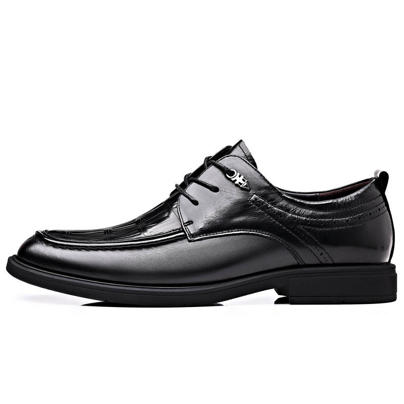LUOMENG Dress Shoes Men's Low Top Black